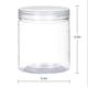 thumbnail image 2 of Frascos de plástico Yephets de 500 ml con tapas, paquete de 12 unidades, transparentes, 16 oz, 2 of 8
