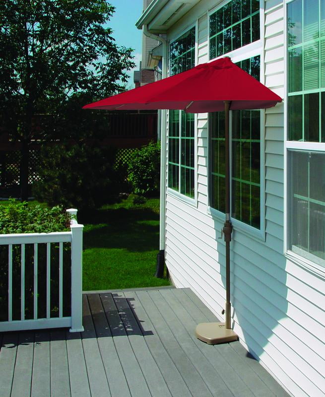 sunbrella half wall umbrella