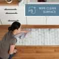 thumbnail image 5 of TOWN & COUNTRY BASICS Comfort Plus Boho Geo Anti Fatigue Comfort Mat, Kitchen Mat, Standing Desk Mat, Dorm Room Rug, Non-Slip Backing, Grey, 18"x39", 5 of 12