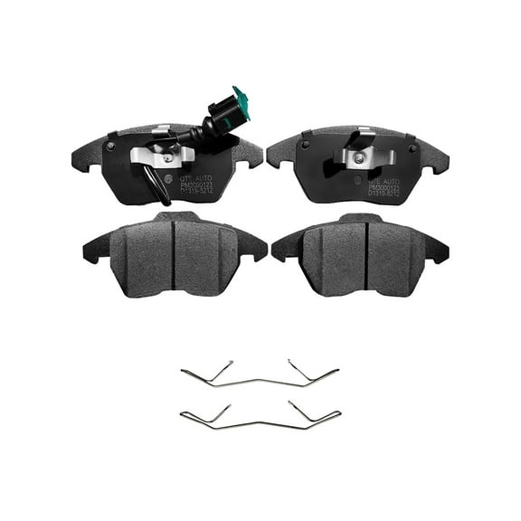 Set of 4 Front Brake Pads Replacement For 08-13 Audi A3, 09-13 A3 Quattro, 08 09 TT, 09-15 TT Quattro, 09-17 Volkswagen CC, 07-16 EOS, 10-14 Golf, 06-14 GTI, 2005-14 Jetta, 2006-10 Passat