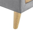 thumbnail image 7 of Upholstered Wooden Storage Ottoman Bench with 2 Drawers, Padded Seat with Rubber Wood Leg, Fully Assembled Except Legs and Handles, Gray, 7 of 7