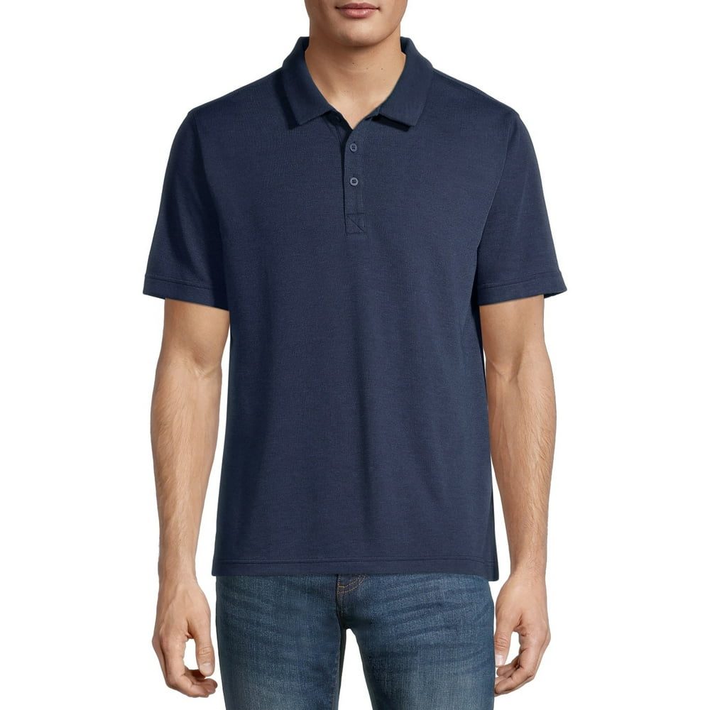 GEORGE - George Men's and Big Men's Short Sleeve Polyester Polo, up to ...