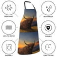 thumbnail image 5 of Goofa Yak Printed Waterproof Apron 33" Chef Aprons for Men Heavy Duty Chemical Work Apron Adjustable Bib Apron, 5 of 9