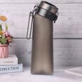 thumbnail image 1 of Botella de bebida de 650ML, taza reutilizable con sabor para acampar y senderismo, artículos para beber (mate) negro, 1 of 8