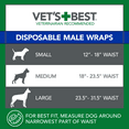 thumbnail image 2 of Vets Best Comfort Fit Disposable Male Dog Diapers, Medium, 12 Count, 2 of 8