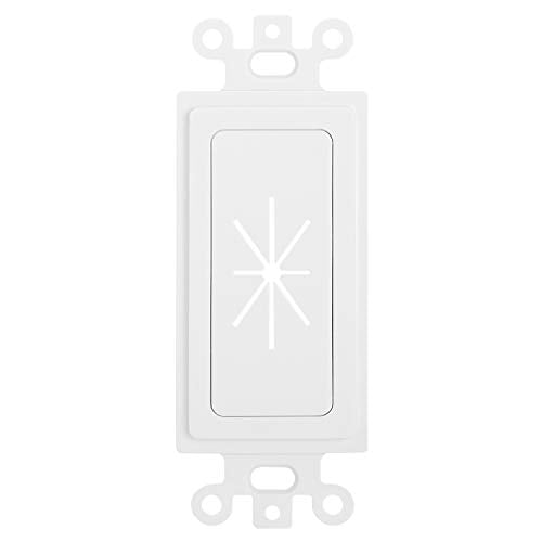 CMPle - placa de pared decora 1 inserto con abertura flexible placa de pared de decoración de pandillas individuales - blanco - (10 paquete)