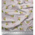 thumbnail image 1 of Soimoi Gray Georgette Viscose Fabric Text & Tacos Food Print Fabric by Yard 42 Inch Wide, 1 of 3