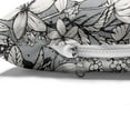 thumbnail image 4 of Garden Art Pet Bed, Botanical Pattern with Hand Drawn Flowers Frangipani Mimosa and Lotus, Resistant Pad for Dogs and Cats Cushion with Removable Cover, 24" x 39", Black White Pale Grey, by Ambesonne, 4 of 4