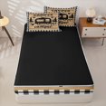 thumbnail image 3 of catabedysis Plaid Camping Zipper Twin Comforter Sets with Fitted Sheet and 2 Pillowcases,Sweet Camper Print Zipper Bedding Set For Boys,Multicolor,Black Reversible,4 Pieces, 3 of 7