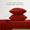 thumbnail image 3 of Ultra Soft Bed Sheets Set in Christmas Red for Twin Size Bedding by Comfort Canopy, 3 of 14
