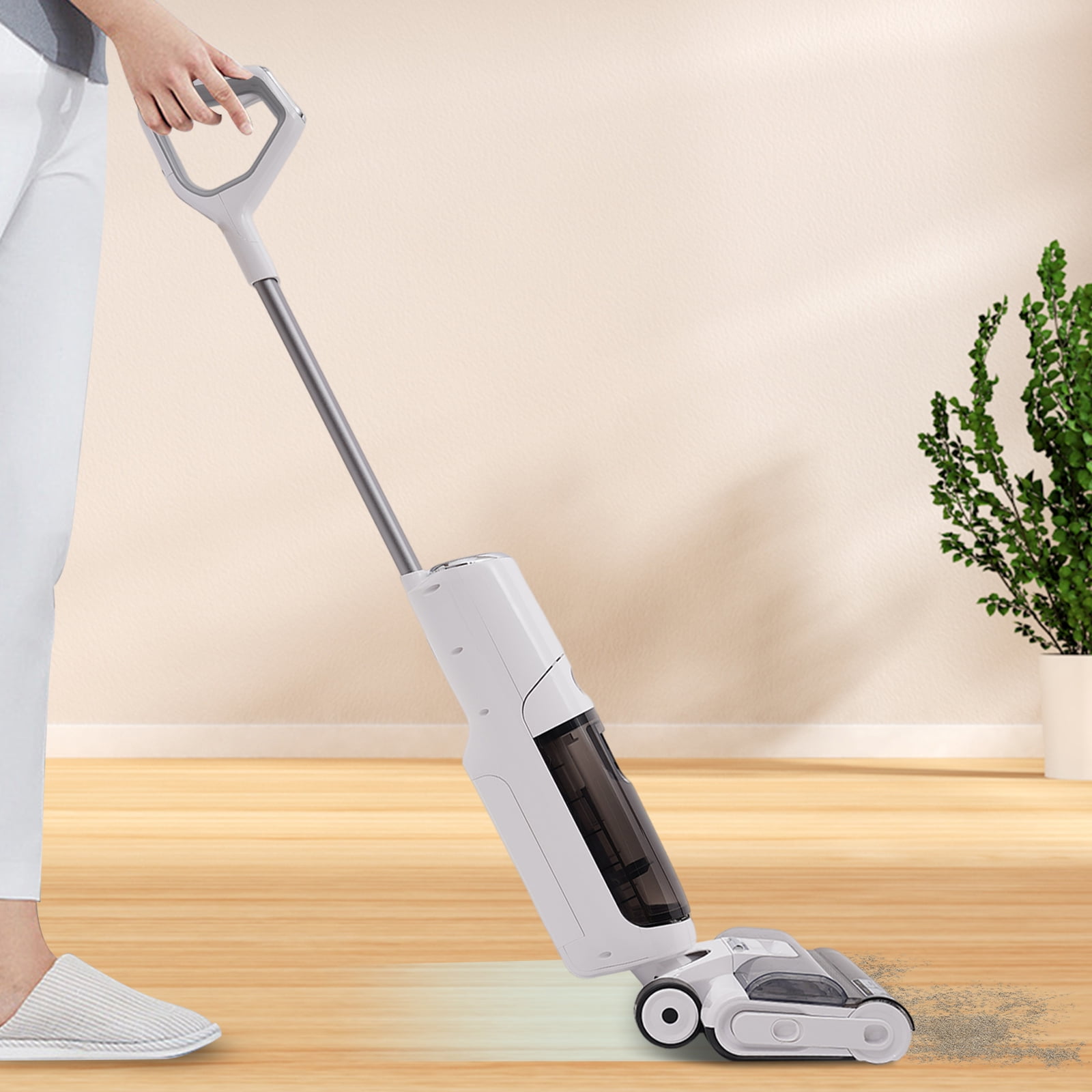Smart Wet Dry Vacuum Cleaner, Great for Using on Hardwood, Linoleum, Marble, Hard Floors, Carpets, Laminates, in Rooms, Pet Rooms, Kitchens, Bathrooms to Clean Dust, Hair, and More