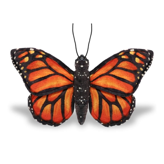 DolliBu Orange Butterfly Stuffed Animal - Huggable Butterfly Plush, Adorable Playtime Stuffed Plush Toy, Cute Wildlife Animal Cuddle Gifts, Super Soft Plush Doll Animal Toy for Kids, Adults - 12 Inch