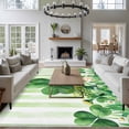 thumbnail image 3 of Large Area Rugs for Living Room Bedroom, St Patrick's Day 5'x8' Rug Washable Carpet Runner Indoor Outdoor, Watercolor Gnomes Shamrock Daisy Green Stripes Non Slip Floor Mats Rug for Kitchen, Bathroom, 3 of 8