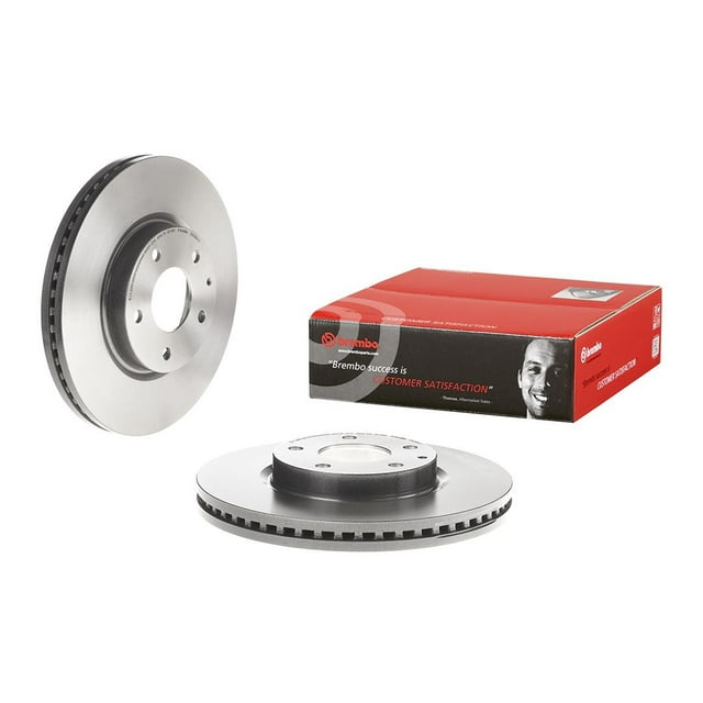 Brembo Brake Rotor 09C65411C02 Vented; One Piece Design; Wheel Bolt Pattern 5 x 114.3 Millimeter; 142.8 Millimeter Hat Inside Diameter; 68 Millimeter Hub Diameter; Gray Cast Iron; Single