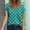 Green, variant on ALLLIST Women's Tops V Neck Black Summer T-Shirts Short Sleeve Trendy Polka Dot Shirts Ladies Tops