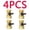 Gold-4pcs, variant on US Standard Solid Brass Garden Hose Connector - Heavy Duty Hose Fitting with On/Off Switch, Leak-Proof Water Hose Adapter for Garden Lawn Watering & Outdoor Irrigation Use, 2in, Gold