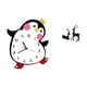 thumbnail image 5 of Reloj de pared,Reloj de pared silencioso y decorativo que no hace tictac,Reloj de pared silencioso de pingüino pequeño Reloj de madera,Estatua de reno,Estatua de reno negro,decoración del, 5 of 8