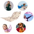 thumbnail image 4 of GZHJMY Women Girls Long Silk Scarf, Coffee Tags for Fast Food Summer Lightweight Shawl, Outdoor Floral Large Wrap 71X35 Inch, 4 of 5