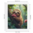 thumbnail image 2 of Paint By Numbers Kit for Adults Beginner - DIY Cute Sloth Embracing Pink Blossom Canvas Painting Kits for Adults, Frameless Paint By Number for Adults for Home Wall Decor 16x20 Inch, 2 of 7