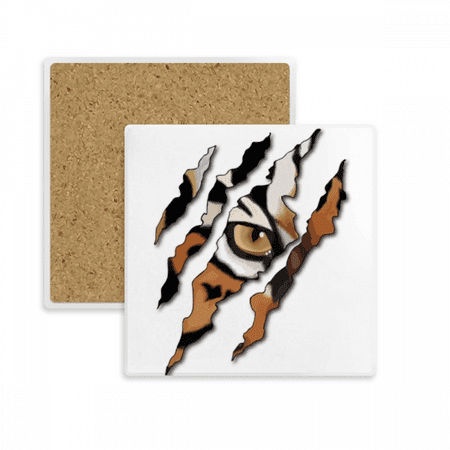 

Tiger Eyes Tear Face Art Deco Fashion Coaster Cup Mat Mug Subplate Holder Insulation Stone