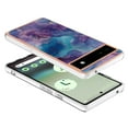 thumbnail image 4 of Nalacover for Google Pixel 6A Marble Pattern Slim Case Compatible with MagSafe Wireless Charging, Soft Silicone/TPU Shockproof Non-Yellowing Lightweight Protective Cover for Google Pixel 6A, Purple, 4 of 6
