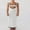 White, variant on Women Knitted Tank Dress Summer Contrast Color Cutout Backless Party Dress