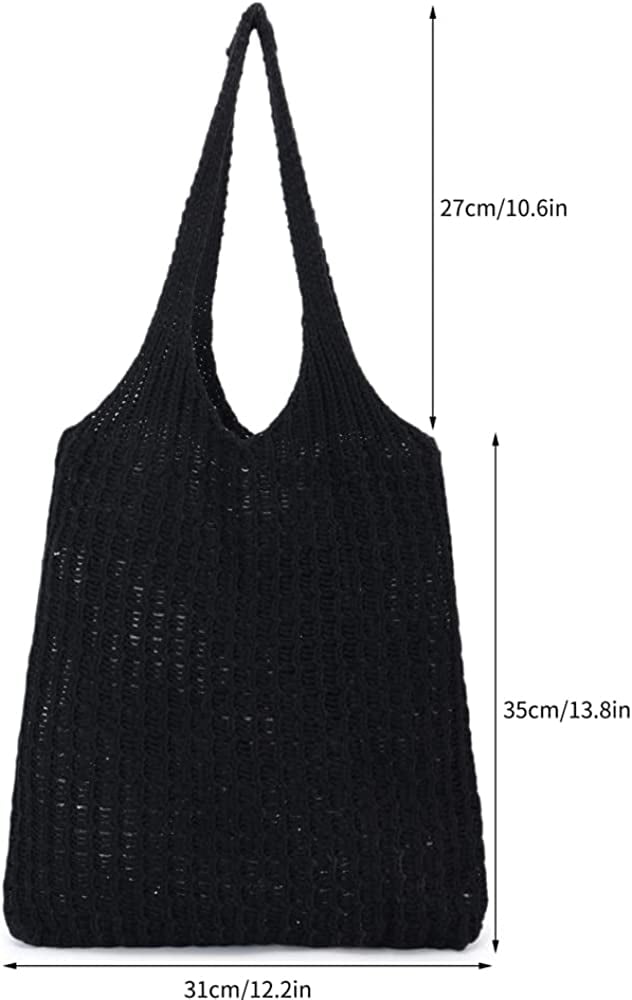 CoCopeaunts Women's Shoulder Handbags Hand crocheted Bags large Shoulder Shopping Bag tote bag aesthetic cute tote bags