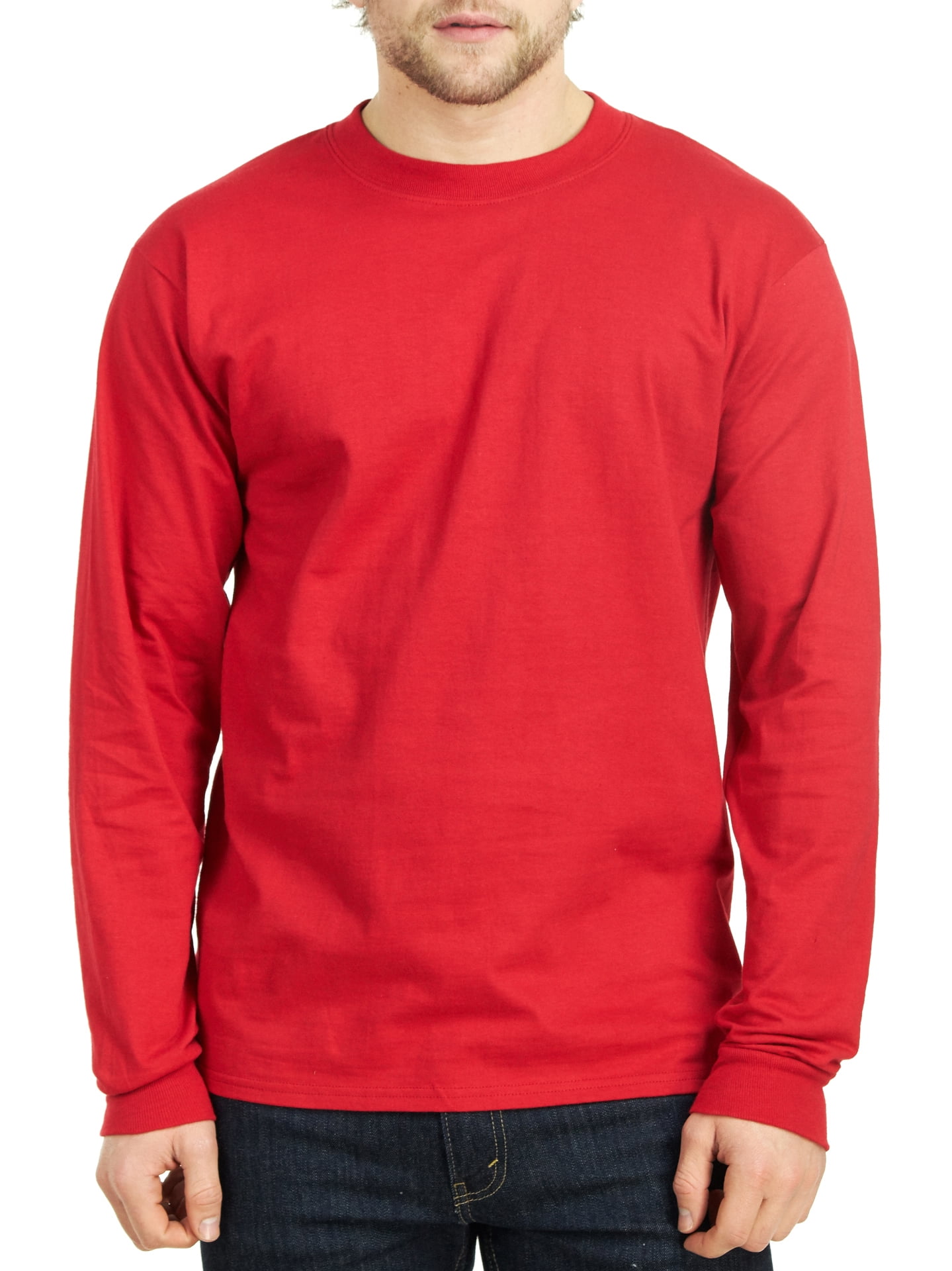 Hanes Hanes Men's Long Sleeve 100 Cotton Beefy TShirt Big Sizes