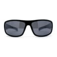 thumbnail image 2 of Mens Xloop Classic 90s Sport Wrap Plastic Sunglasses Shiny Black, 2 of 4