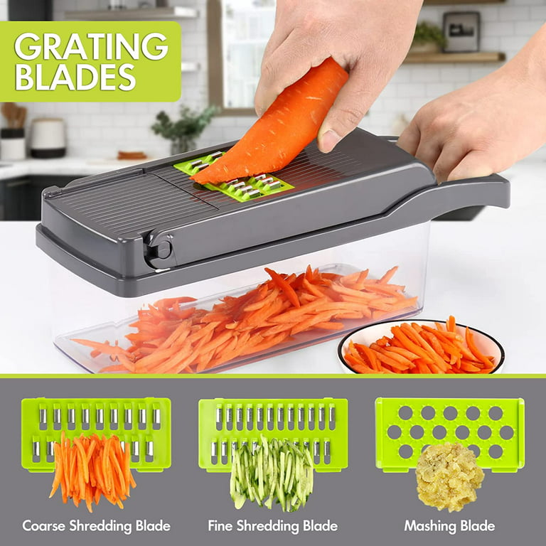 Vegetable Chopper Mandoline Slicer With Big Container Spiralizer Vegetable  Slicer Dicer Potato Carrot Grater Kitchen Accessories