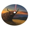 thumbnail image 3 of Kll 30" Christmas Tree Skirt Large Cattle In A Meadow In Top Of A Hill Xmas Tree Skirts Mat For New Year Xmas Holiday Party Indoor Outdoor Home Decoration, 3 of 9