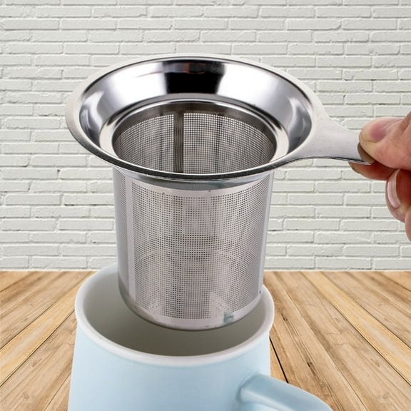 HONITANO 1Set Coffee Drip Filter Stainless Steel Mesh Dishwasher Safe Loose Leaf Tea Infusing Home Kitchen