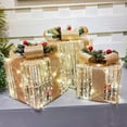 thumbnail image 4 of Savings Oefntac Christmas Decorations 3PCS Luminous Christmas Iron Decorative Box,Shopping Window Gift Box,Christmas Tree Decoration,Flocking Gift Box, 4 of 9