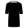 thumbnail image 4 of Blouses à Manches 3/4 pour Femmes Mode Femmes Hauts Imprimés Décontractés Col en V Croisé Boutons Blouse à Manches Courtes Blouses de Maternité en Solde, 4 of 5