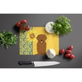 thumbnail image 3 of Summer Sunflowers Mahogany Golden Retriever Glass Cutting Board Large 12 in x 15 in, 3 of 5