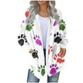 thumbnail image 2 of Elvqul Jacket for Women Fuzzy Outerwear Sweaters Warm Ladies Coat Long Sleeve, 2 of 5