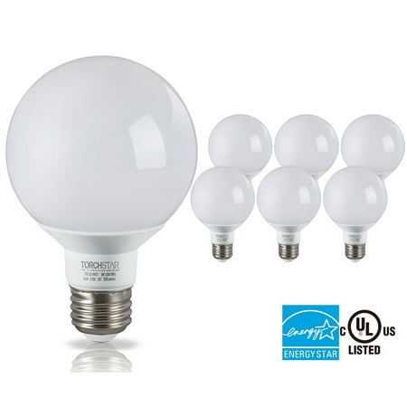G25 Globe LED Light Bulb, 5W (40W Equiv.), ENERGY STAR, Damp Location Available, 2700K Soft ...