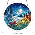 thumbnail image 2 of MKHSQHDG Today's Deals Curtain Style Acrylic Puzzle Garden Design Window Hanging Home Birthday For, 2 of 6
