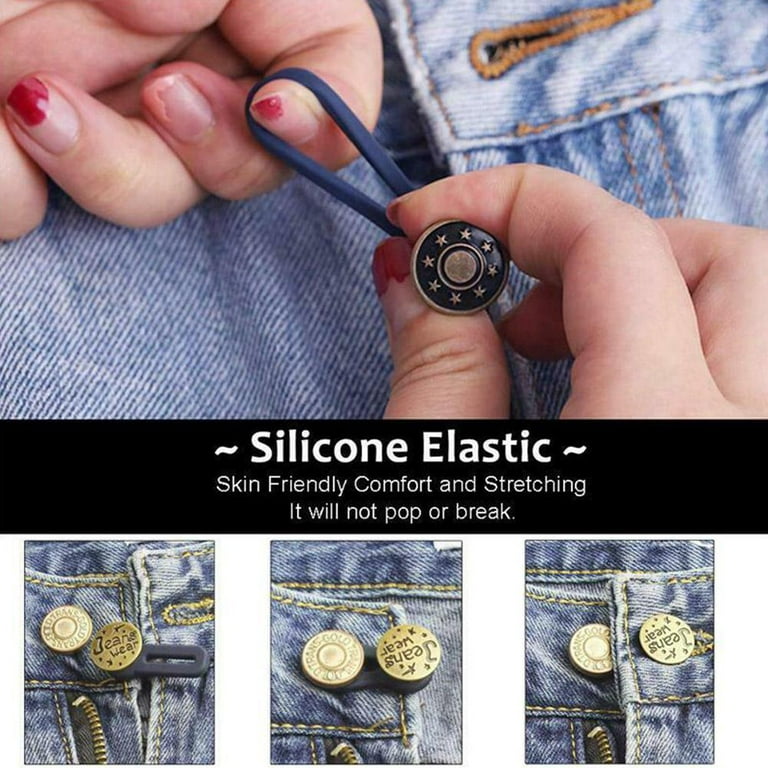 Button For Pants Jeans Pins Adjustable Metal Detachable Extended Waistband