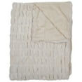 thumbnail image 5 of Northlight Plush White Fluffy Thick Throw Blanket 50" x 60", 5 of 6