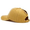 thumbnail image 2 of XIAOCHA Men's Solid Washed Baseball Cap Adjustable Hat Band Baseball Hats Farm Dad Caps,Yellow, 2 of 5