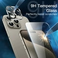 thumbnail image 5 of JETech 5 in 1 Case for iPhone 15 Pro 6.1-Inch with 2-Pack Each Tempered Glass Screen Protector and Camera Lens Protector, Non-Yellowing Shockproof Bumper Phone Cover (Natural Titanium), 5 of 7