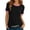 Black, variant on SJLDQY Womens Summer Tshirts Short Sleeve Base T-Shirts for Women Casual Crew Neck Patchwork Color Lightweight Blouse Tops