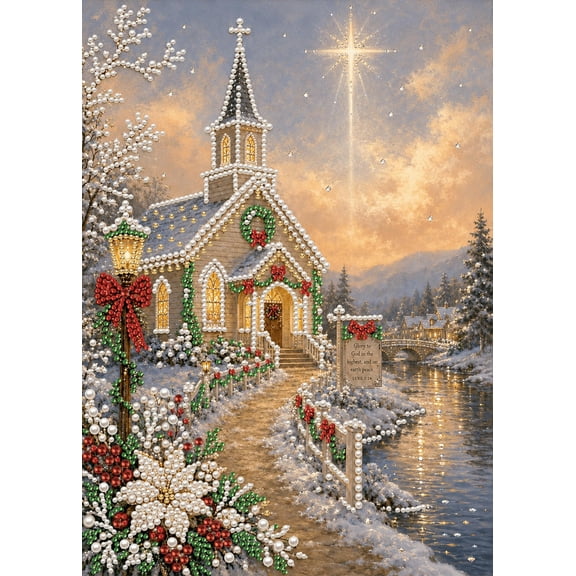 Healthloop Halloween Pearl Diamond Painting Kit 12x16 in, 5D Gem Art Craft for Adults Beginners
