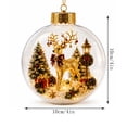 thumbnail image 4 of Glowing Christmas Story Ornaments, Light-Up Mini Holiday Scene, 10cm Hanging Xmas Tree Decor Ball with Warm White LED Lights, Festive Keepsake Gift for Christmas Tree F, 4 of 9