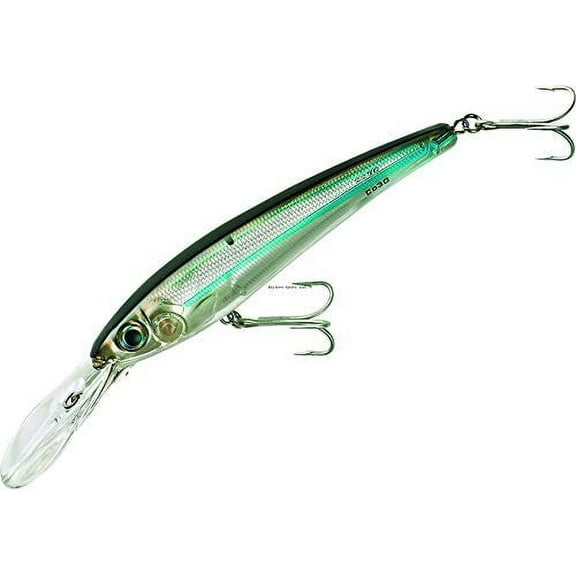 Bomber Saltwater Grade Certified Depth Trolling Plug, 8", Silver Mullet