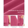 thumbnail image 5 of SHOWMALL Plus Size Matching Sets for Women 2 Piece Leisure Outfits Short Sleeve Lounge Wear with Pockets Purple Red 1X, 5 of 10