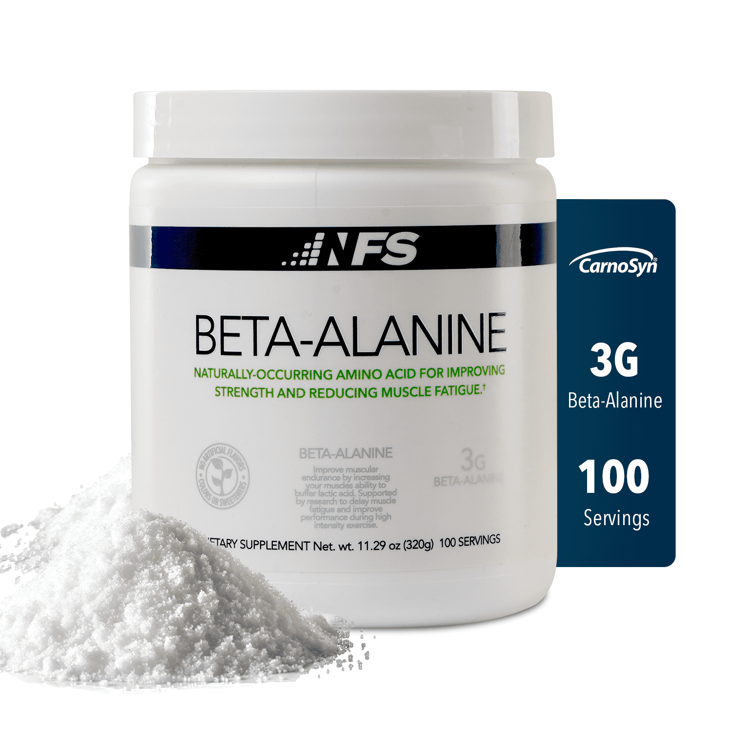 NF Sports Beta-Alanine Powder, Unflavored, Endurance and Muscle Carnosine Support, 100 Servings