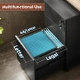 thumbnail image 3 of SEEKOL 3 Drawer File Cabinet with Lock, Small Rolling Filing Cabinet Under Desk, Wood Office Drawers Fits Letter/Legal/A4 Size Folders, Black, 3 of 9