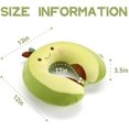 thumbnail image 2 of Almohada de avión para niños - Soporte para la barbilla y el cuello - Evita que la cabeza se caiga hacia adelante - Cojín de espuma viscoelástica - Funda de felpa de aguacate extraíble y lavable - Ajusta el cierre del cuello Ormromra WMSS-294, 2 of 6